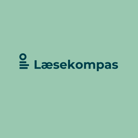logo på grøn baggrund med teksten læsekompas