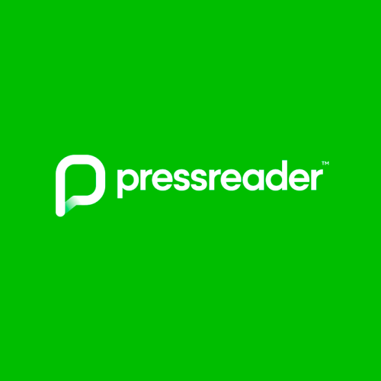 Logo med tom taleboble og teksten Pressreader